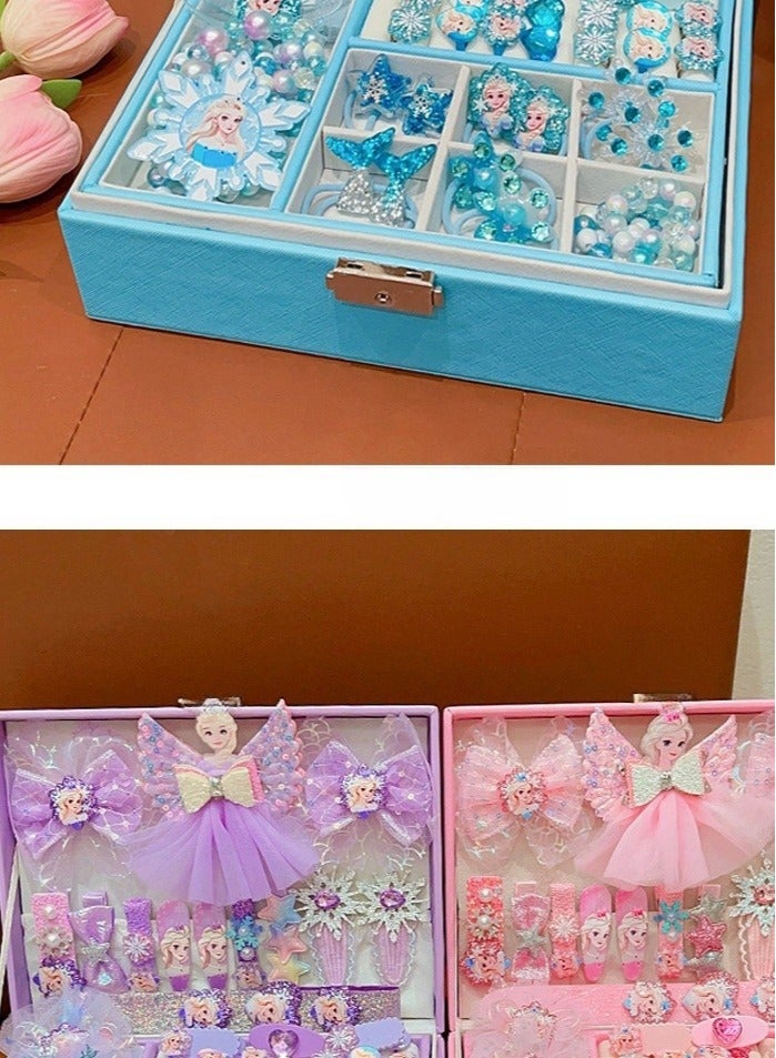 Princess Hair Accessories Gift Box Set, Girl's Exquisite Birthday Jewelry Box