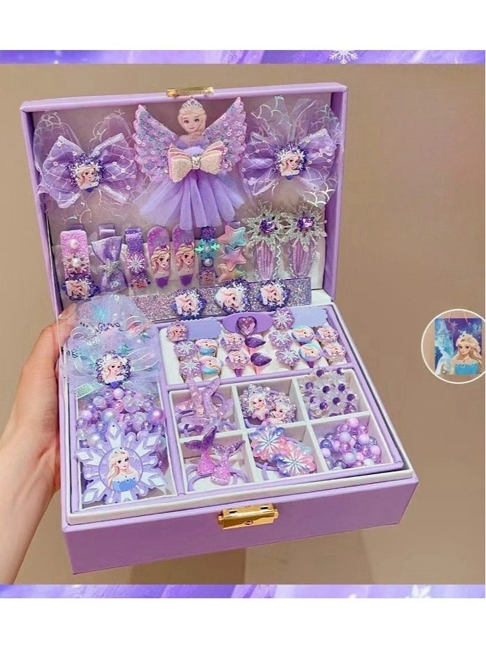 Princess Hair Accessories Gift Box Set, Girl's Exquisite Birthday Jewelry Box