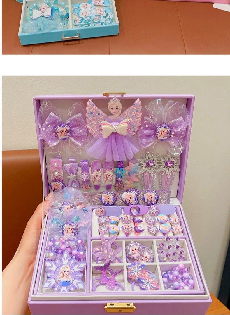 Princess Hair Accessories Gift Box Set, Girl's Exquisite Birthday Jewelry Box