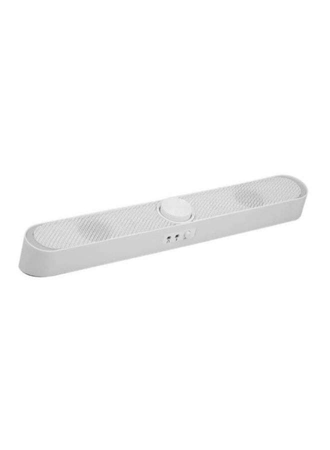 USB Powered Sound Computer Speaker With Mic White