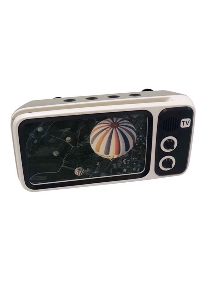 Retro TV Shape Mini Bluetooth Stereo Speaker Sliver