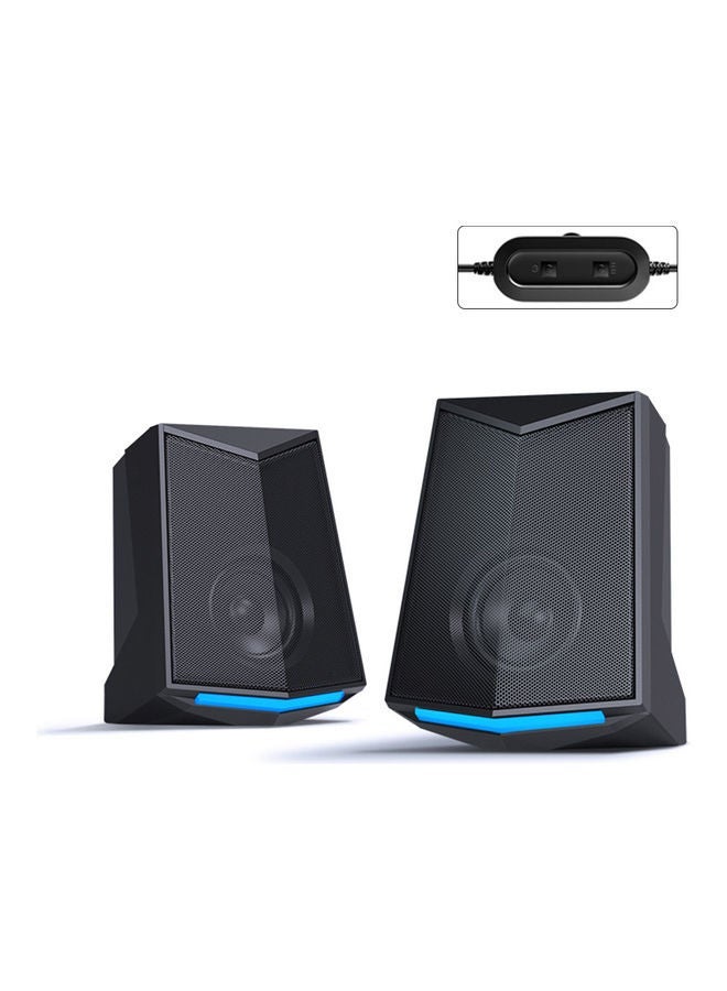 V-115 Computer Desktop Speaker Black/Blue