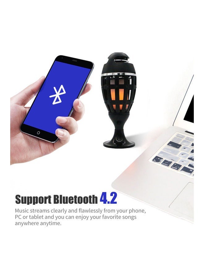 LED Flame Bluetooth Speaker Black