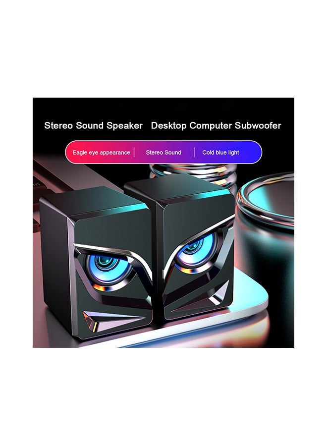 Computer Desktop Audio Speaker Black