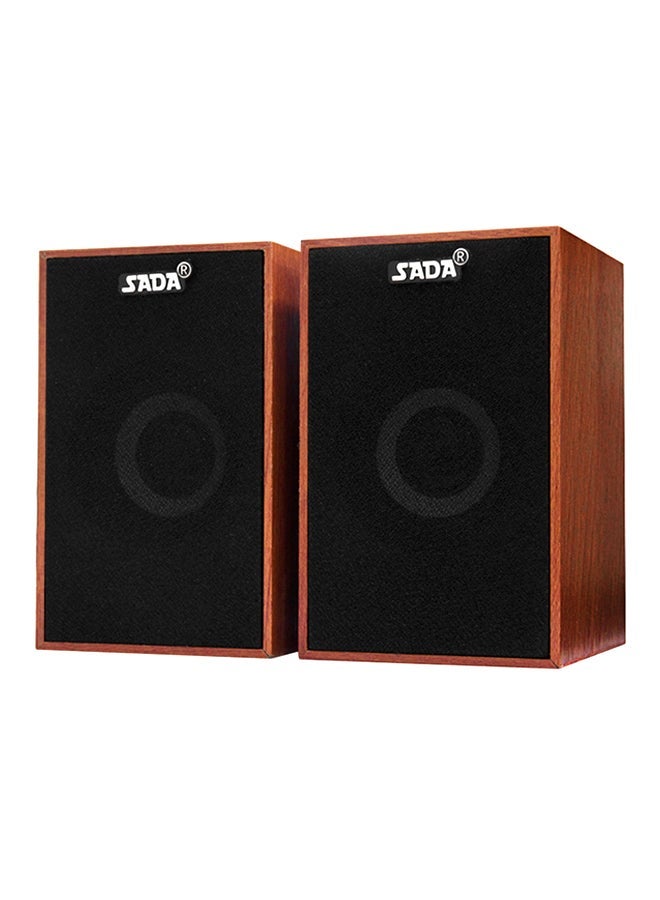 Bass Stereo Wooden Combination Speaker Brown/Black