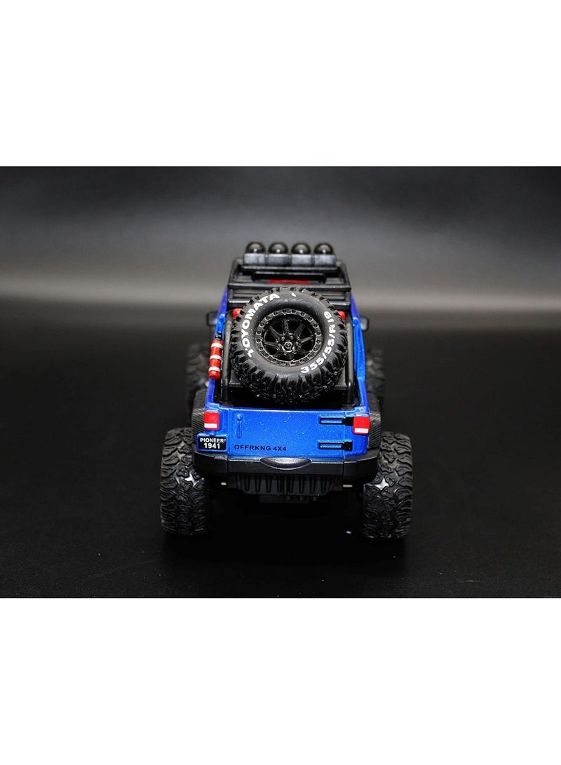 1:24 Scale Diecast Vehicle - Jeep Off-Road Kings Jeep Wrangler Unlimited with Variable ColorS Option (BLUE)