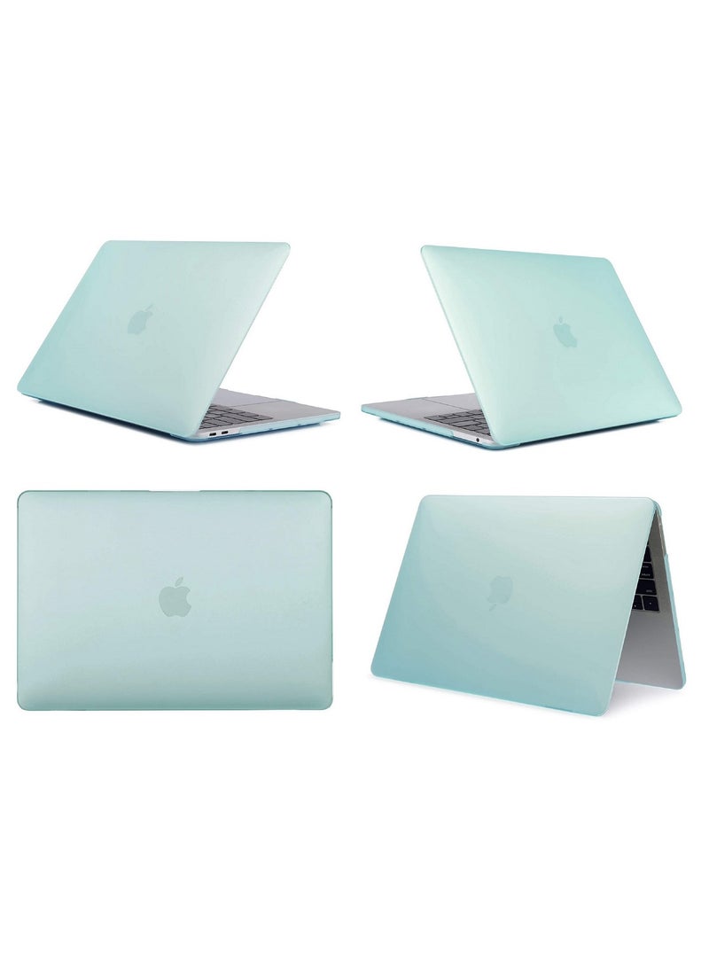 Hard Shell Case Cover with Screen Protector Compatible for MacBook New Air 13-Inch Retina Display and Touch ID Model A2337 M1/A2179/A1932 Release in 2020/2019/2018 Mint Green