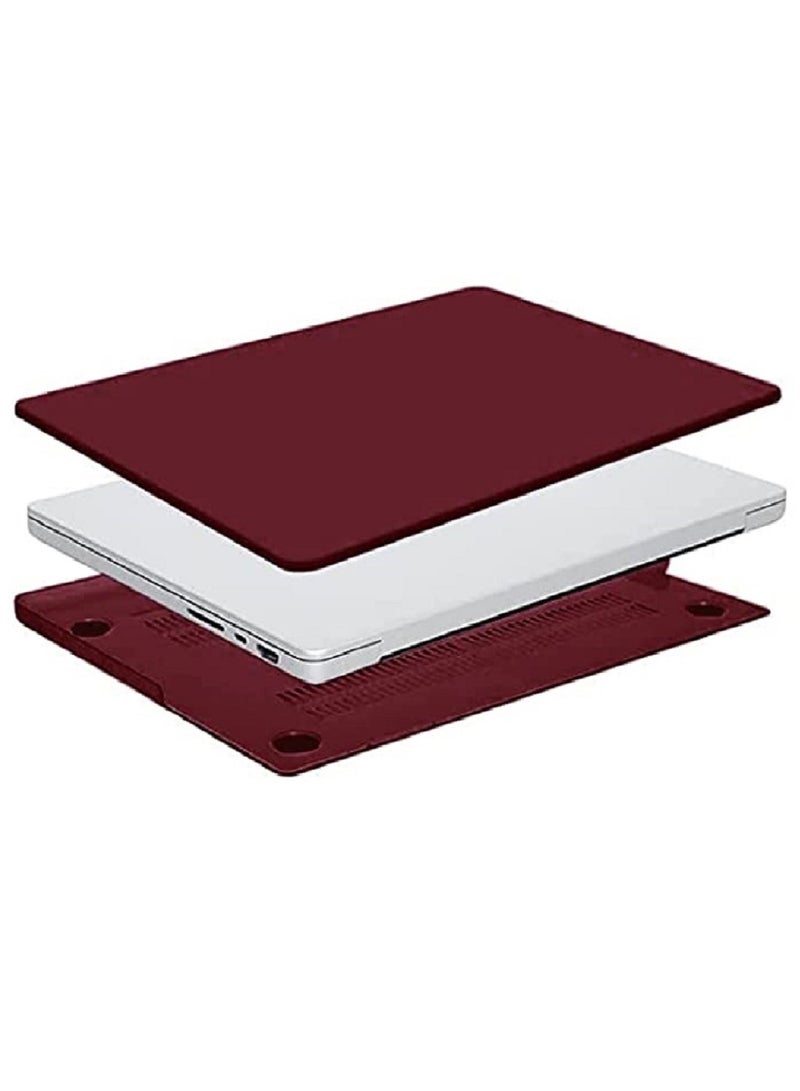 Protective Plastic Hard Shell Case Compatible with MacBook Pro 14-Inch 2021 2022 Release A2442 M1 Pro M1 Max with Liquid Retina XDR Display Touch ID Wine Red