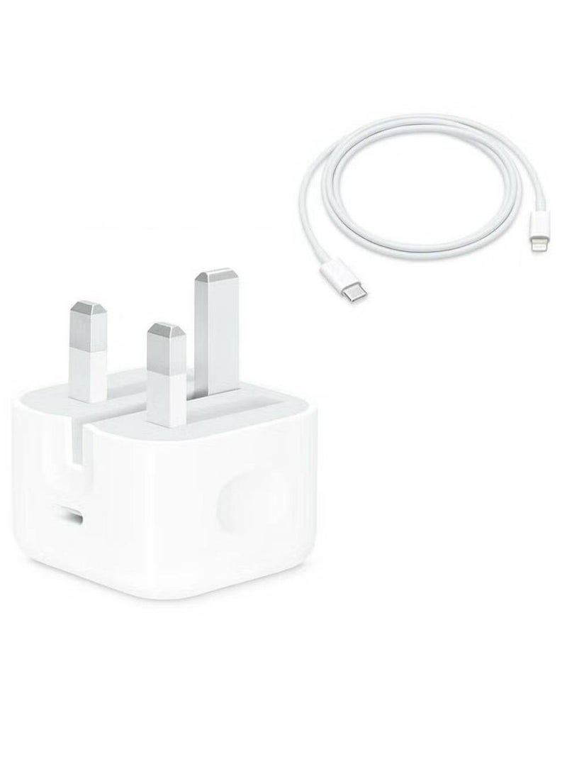 25W Adapter With Usb-C Cable White