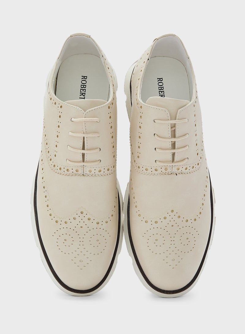 Brogue Design Oxford Casual Lace Ups