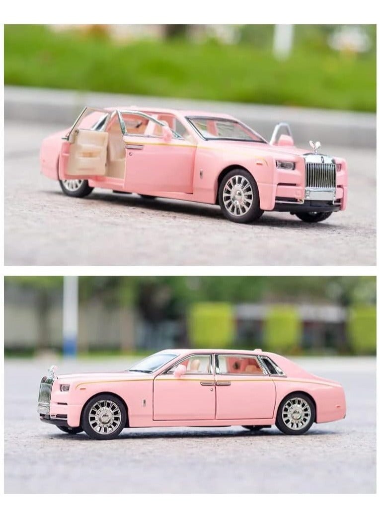 1:32 Rolls-Royce Phantom Diecast Toy Car - Pink SUV Model with Sound & Light, 6 Open Doors | Premium Rolls Royce Toy for Kids Boys & Girls | Collectible Gift for Children