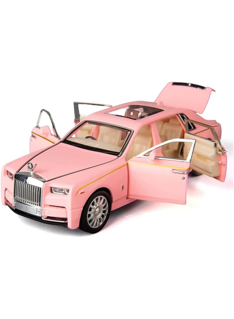 1:32 Rolls-Royce Phantom Diecast Toy Car - Pink SUV Model with Sound & Light, 6 Open Doors | Premium Rolls Royce Toy for Kids Boys & Girls | Collectible Gift for Children