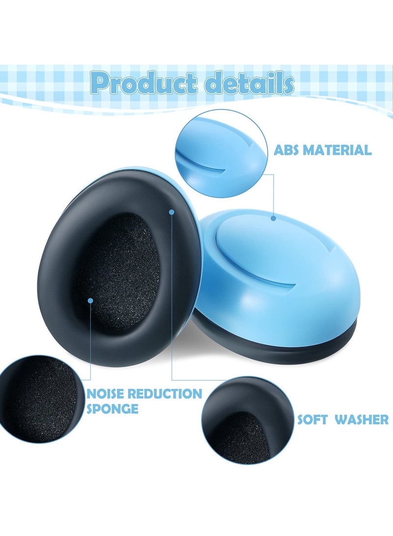 Adjustable Baby Ear Protection Earmuffs - Suitable for 2-24 Months Noise Reduction Earphones with Cloth Bag for Newborns Blue