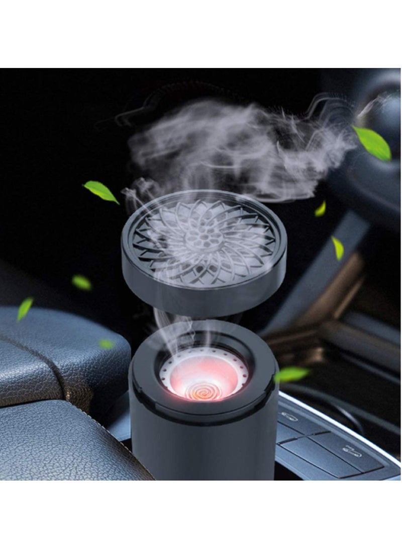 Car Bukhoor Usb Type-C Power Bakhoor Rechargeable Electric Mini Portable Incense Burner Black