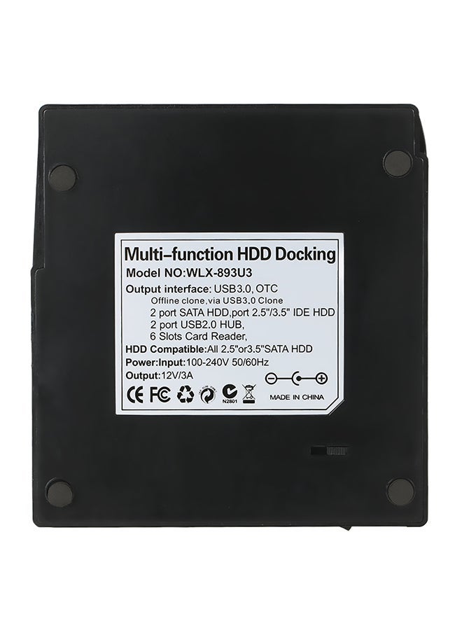 Multifunctional Hard Drive Disk With One Touch Backup Black