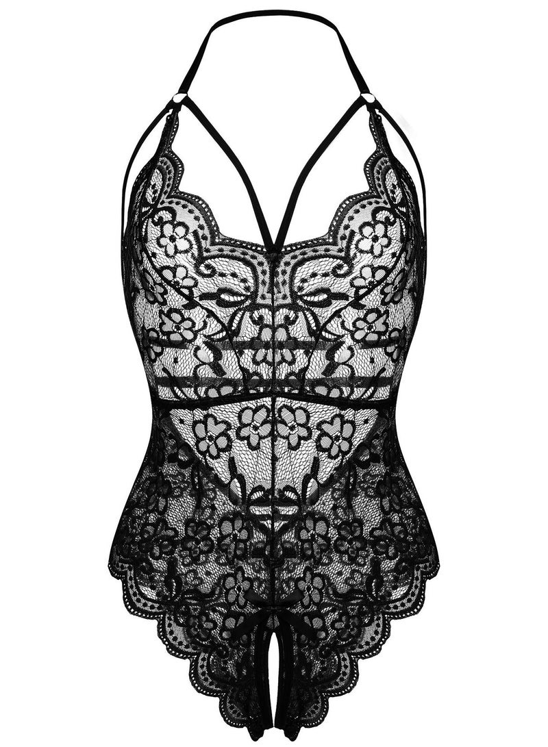 Women Lingerie Lace Bodysuit One Piece Babydoll Teddy Chemise Sleepwear