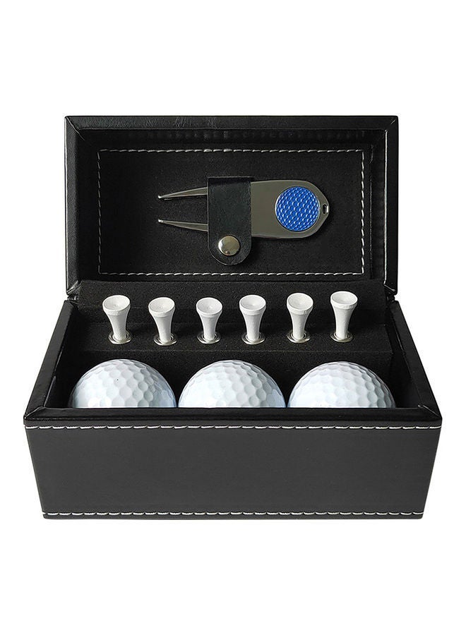 3-Piece Golf Balls and 6 Tees with Divot Repair Tool