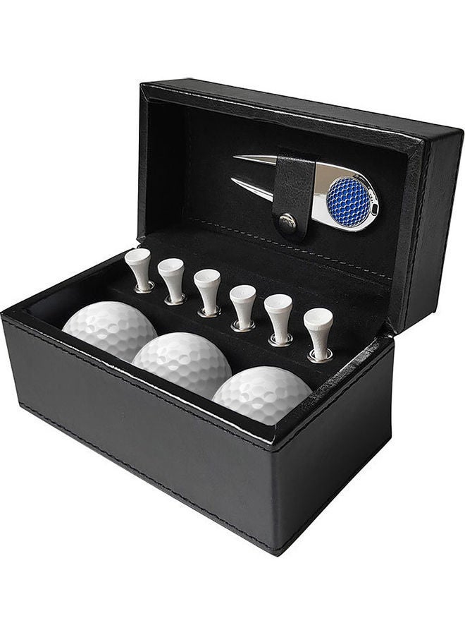 3-Piece Golf Balls and 6 Tees with Divot Repair Tool