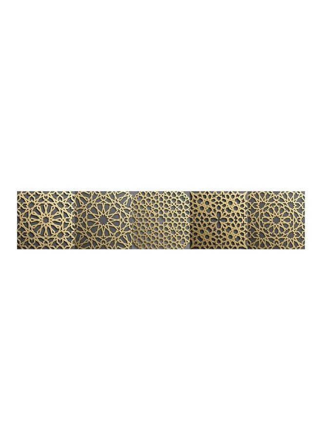 Qiangtie Moroccan Style Wall Sticker Gold/Grey 100x20cm