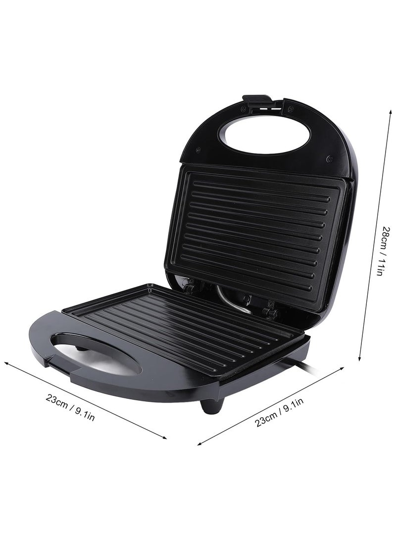 Grill Breakfast Machine, Mini Sandwich Maker, Electric Baking Maker with Handle 750W Double Sided Steak Maker for Steak Sandwich Bread, Cooking Grilled Cheese