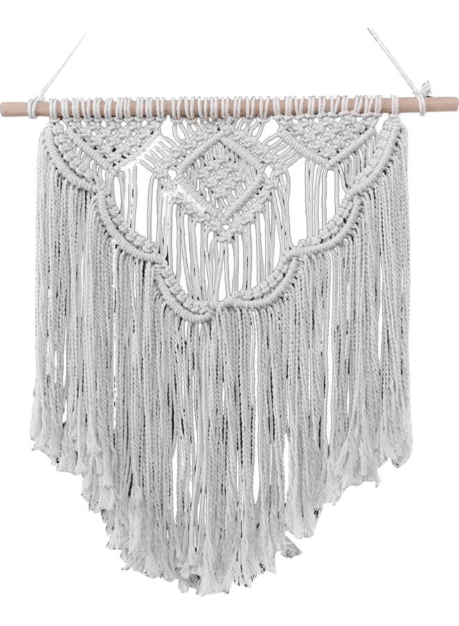 Macrame Wall Hanging Woven Tapestry White/Beige