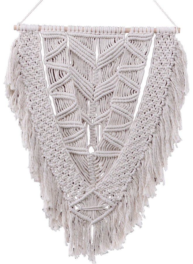 Macrame Wall Hanging Woven Tapestry White/Beige