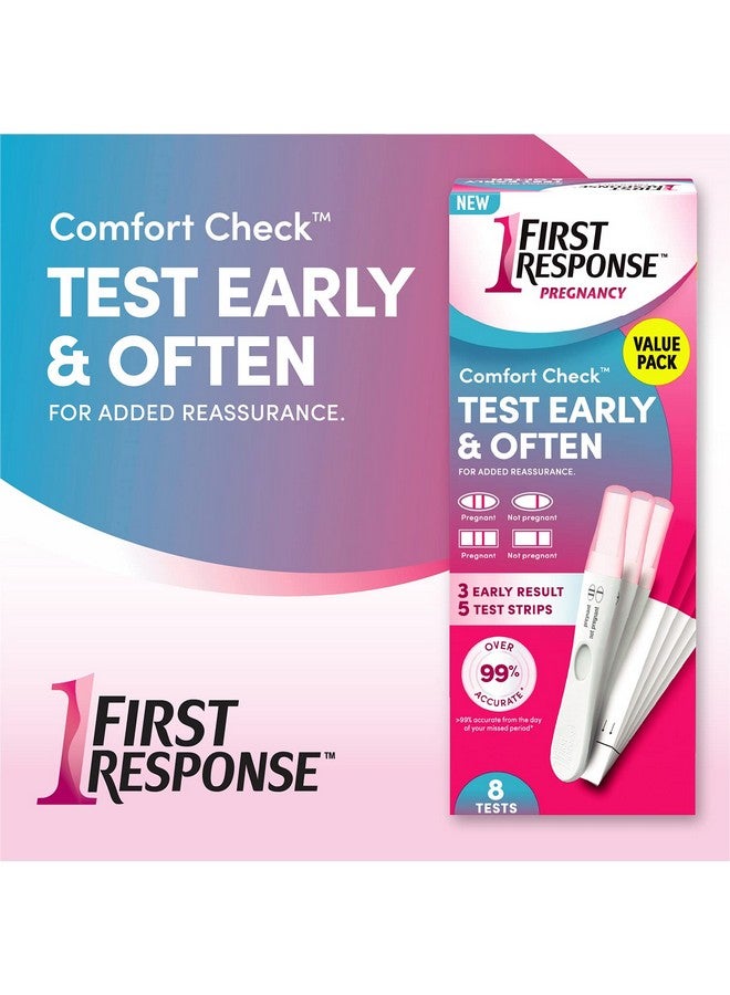 Comfort Check Pregnancy Test, 8 Count, Pink & White