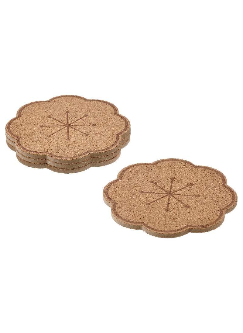 Coaster, Cork Patterned, 10 Cm