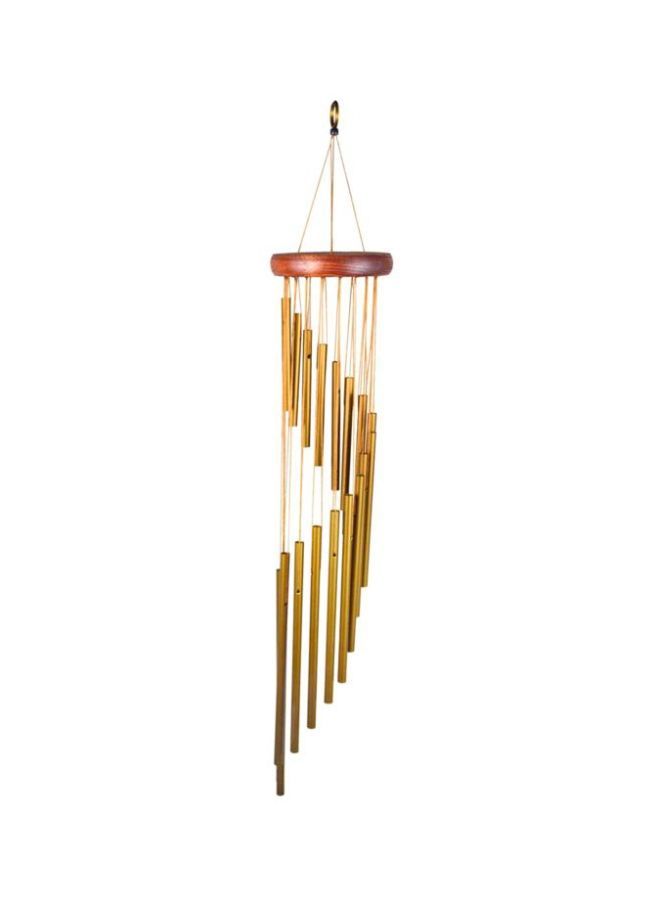 Decorative Hanging Ornament Chimes Brown/Gold 90x12centimeter