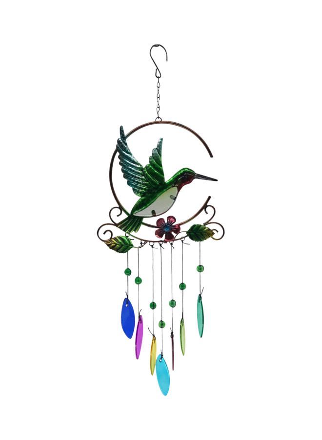 Bird Shaped Wind Chime Green/Blue/Silver