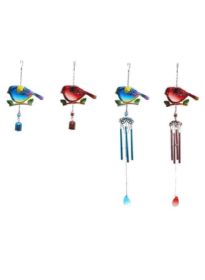 Bird Shaped Wind Chime Red/Brown/Green