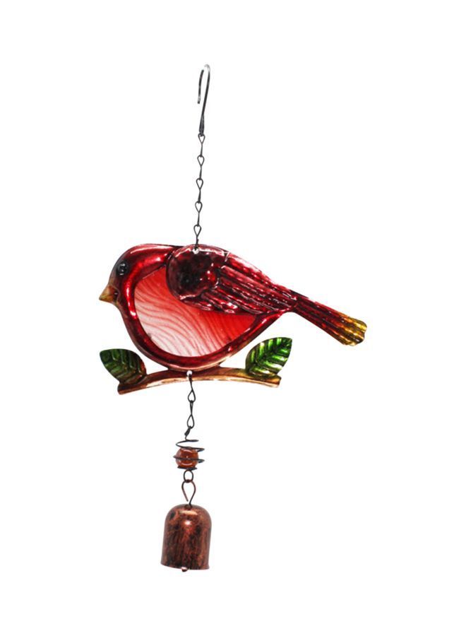 Bird Shaped Wind Chime Red/Brown/Green