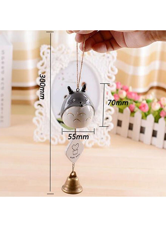 Creative Handmade Cartoon Dragon Cat Wind Chimes Grey 7cm