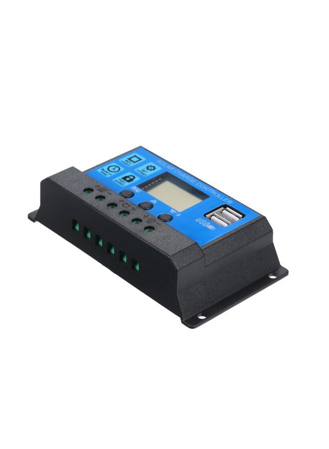 Solar Charge Controller Regulator With USB Black/Blue 133x70x35mm