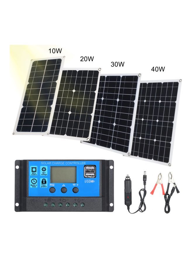 Solar Charge Controller Regulator With USB Black/Blue 133x70x35mm
