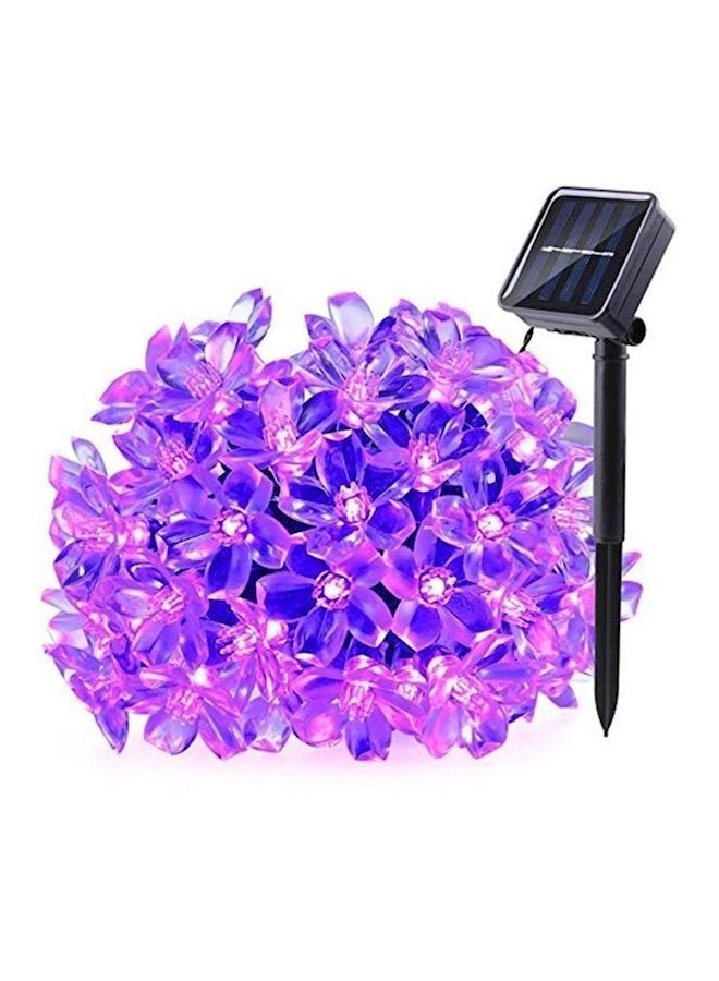 50 Led Crystal Flower String Light Purple 314g