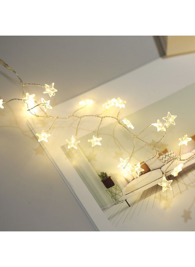 LED Star Shape S-Tring Lights Warm White