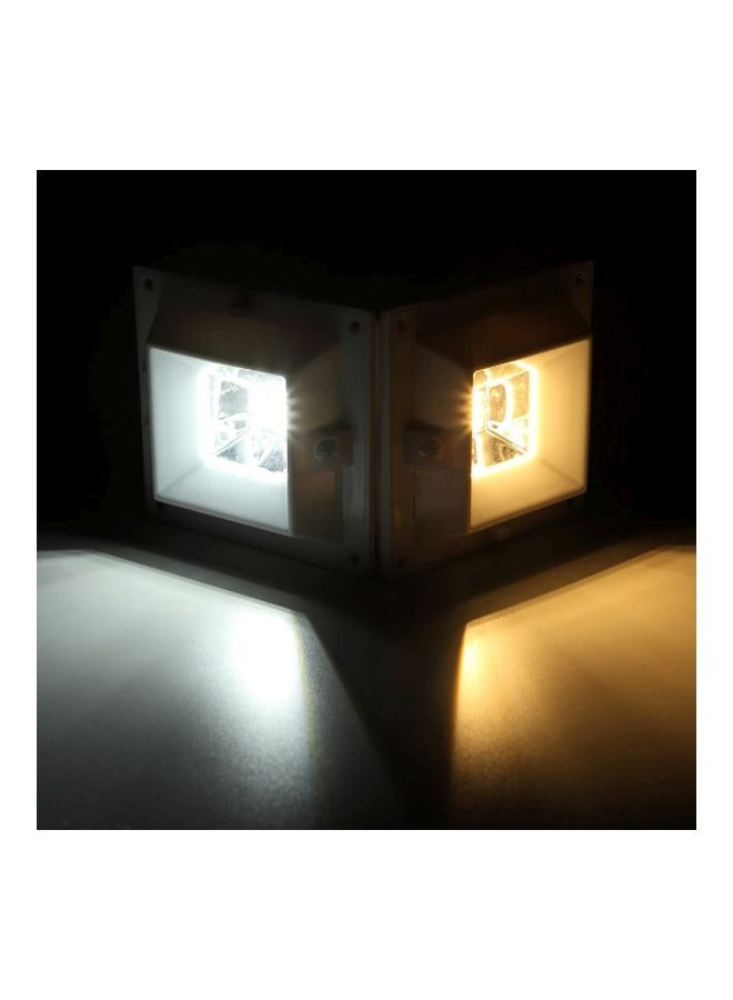 Solar Powered Motion Sensor Wall Light White 12x12x5.5centimeter