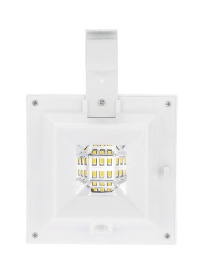 Solar Powered Motion Sensor Wall Light White 12x12x5.5centimeter