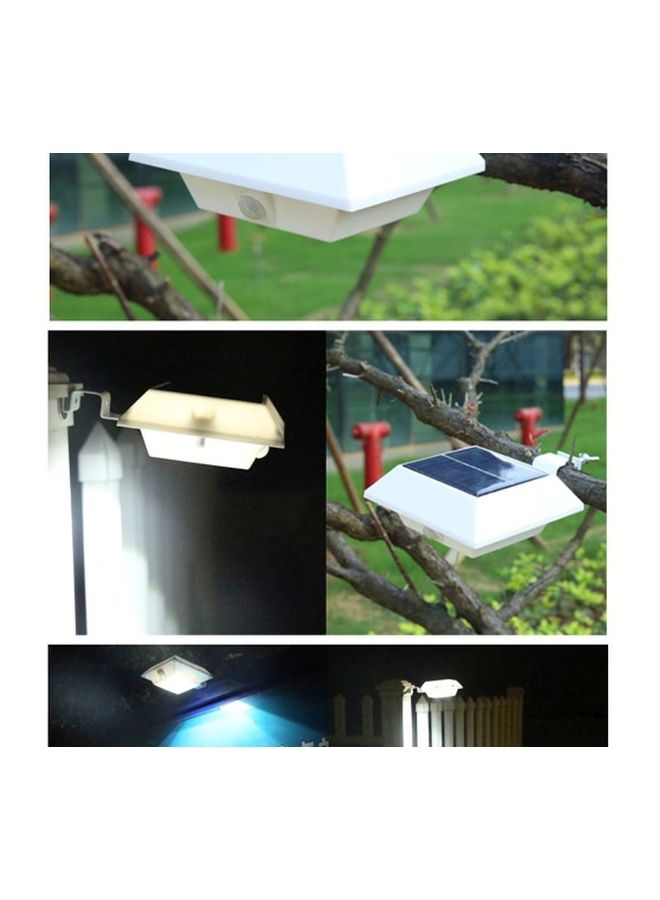 Solar Powered Motion Sensor Wall Light White 12x12x5.5centimeter