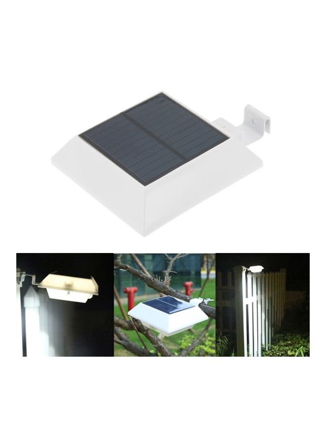 Solar Powered Motion Sensor Wall Light White 12x12x5.5centimeter