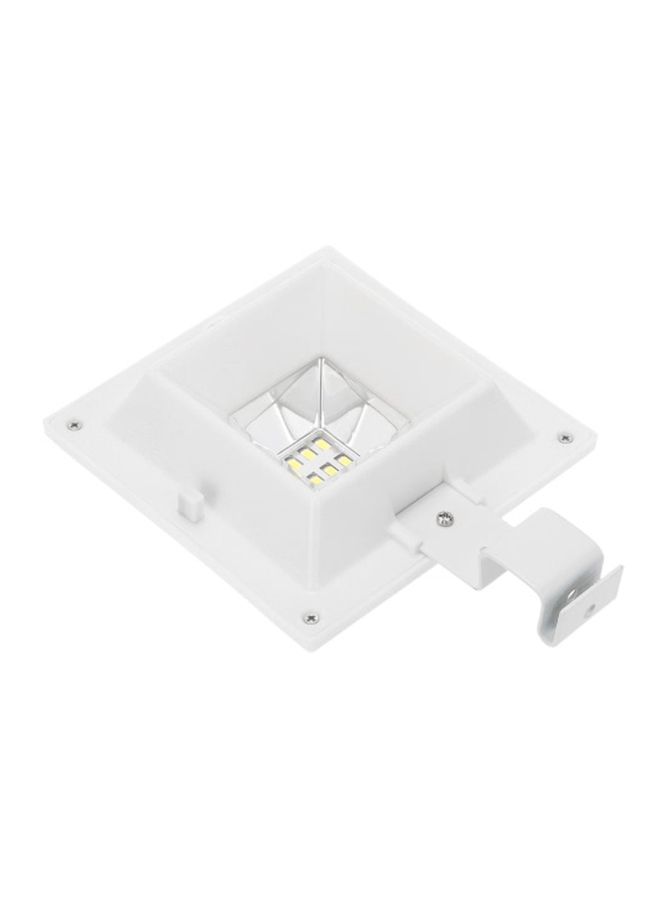 Solar Powered Motion Sensor Wall Light White 12x12x5.5centimeter