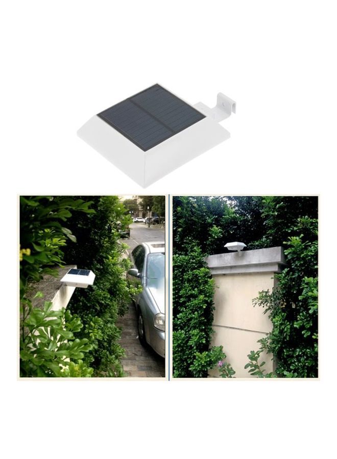 Solar Powered Motion Sensor Wall Light White 12x12x5.5centimeter