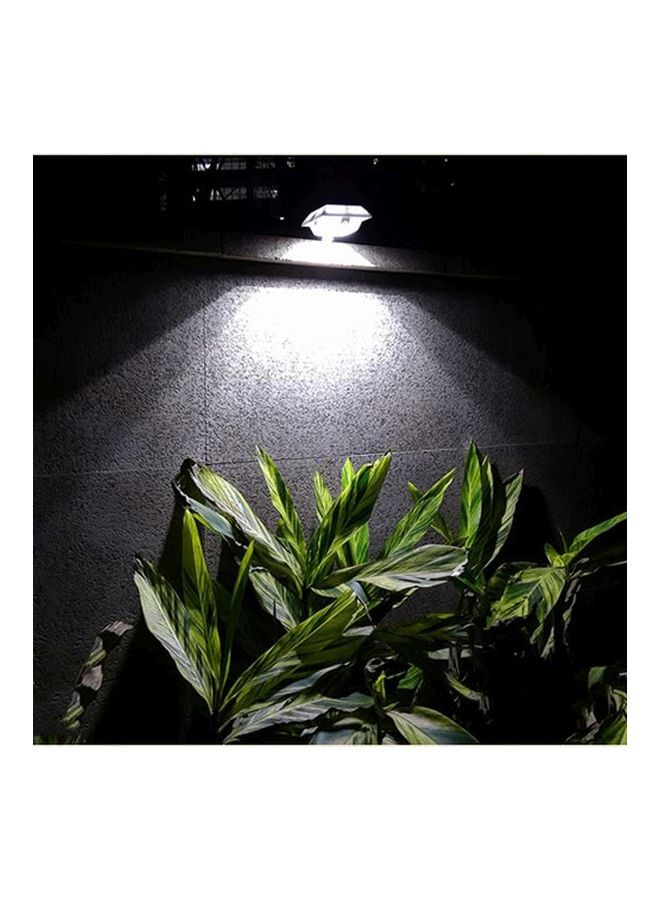 Solar Powered Motion Sensor Wall Light White 12x12x5.5centimeter