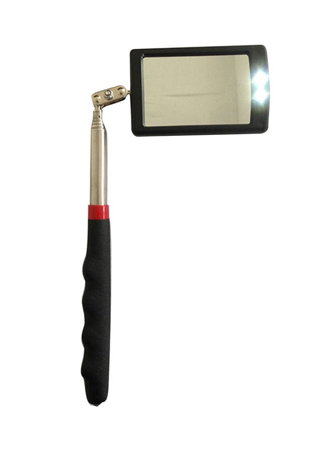 LED Inspection Mirror Extending Car Chassis Angle View Tool Black 20 x 20centimeter