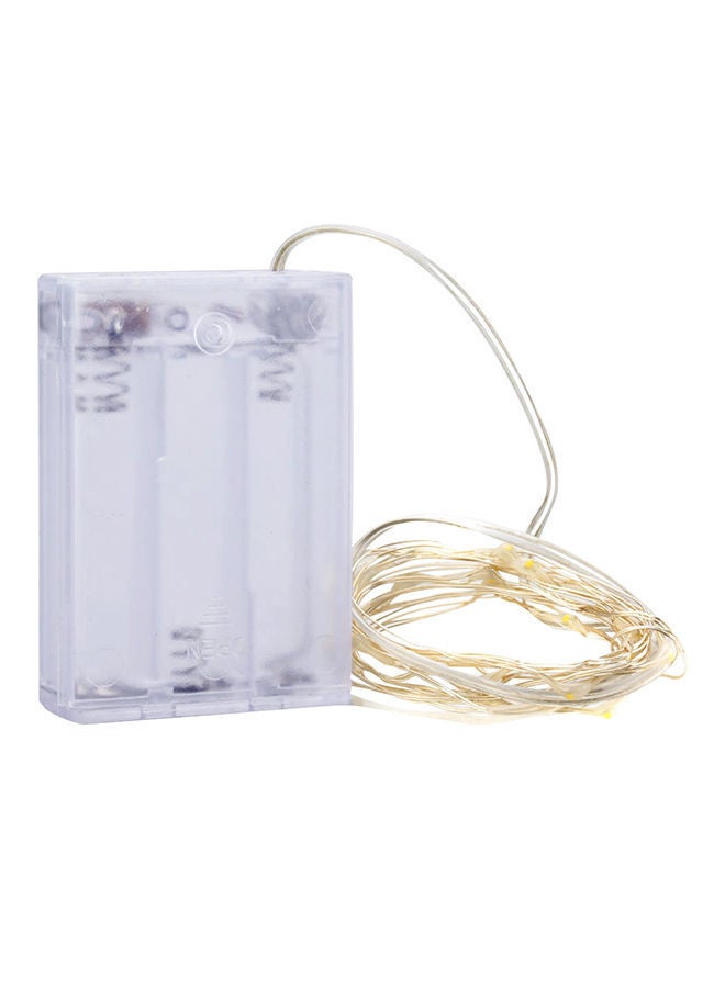 Silver Wire String LED Light With 3Aa Batteries Purple 8 x 2cm