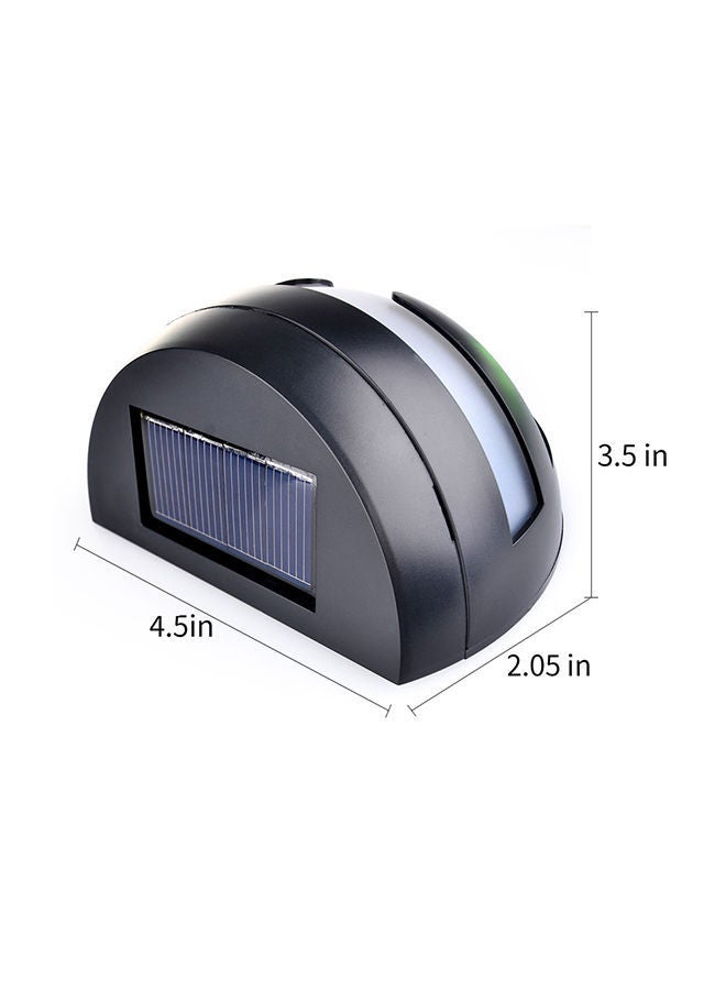 2 LEDs Waterproof Outdoor Lamp Black 12.5x6x9cm