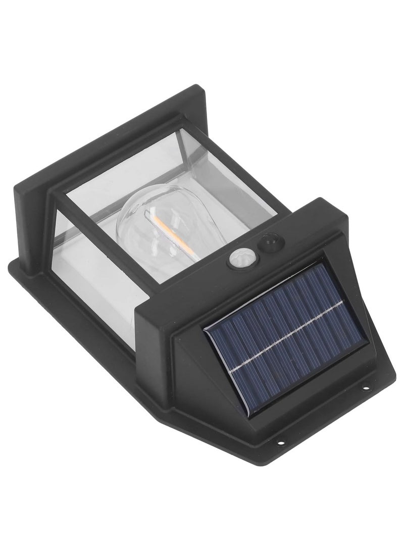 Outdoor Solar Fence Wall LED Light Tungsten Filament Bulb Night Lamp For Courtyard Backyard Garden And Garage Decorative