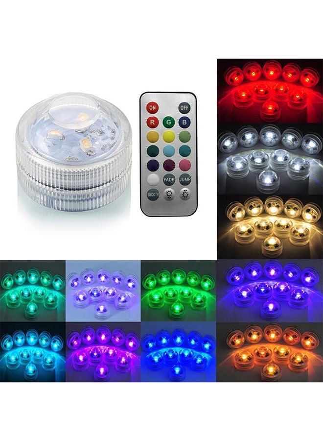 Waterproof LED Decoration Light Lamp With Remote White 15x10x5centimeter