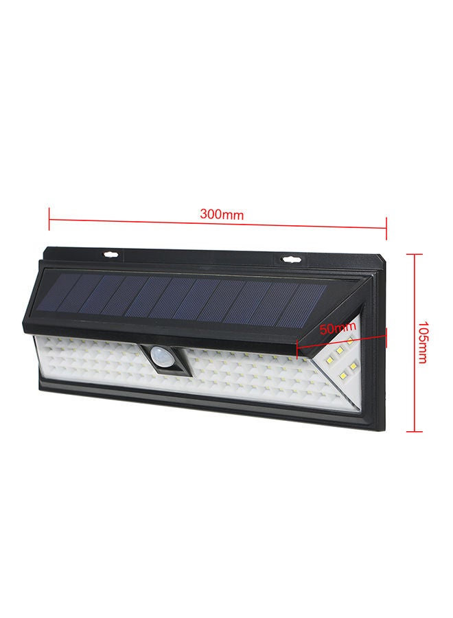 90 LED Solar Power PIR Motion Sensor Wall Light Outdoor Lamp Black 0.53kg